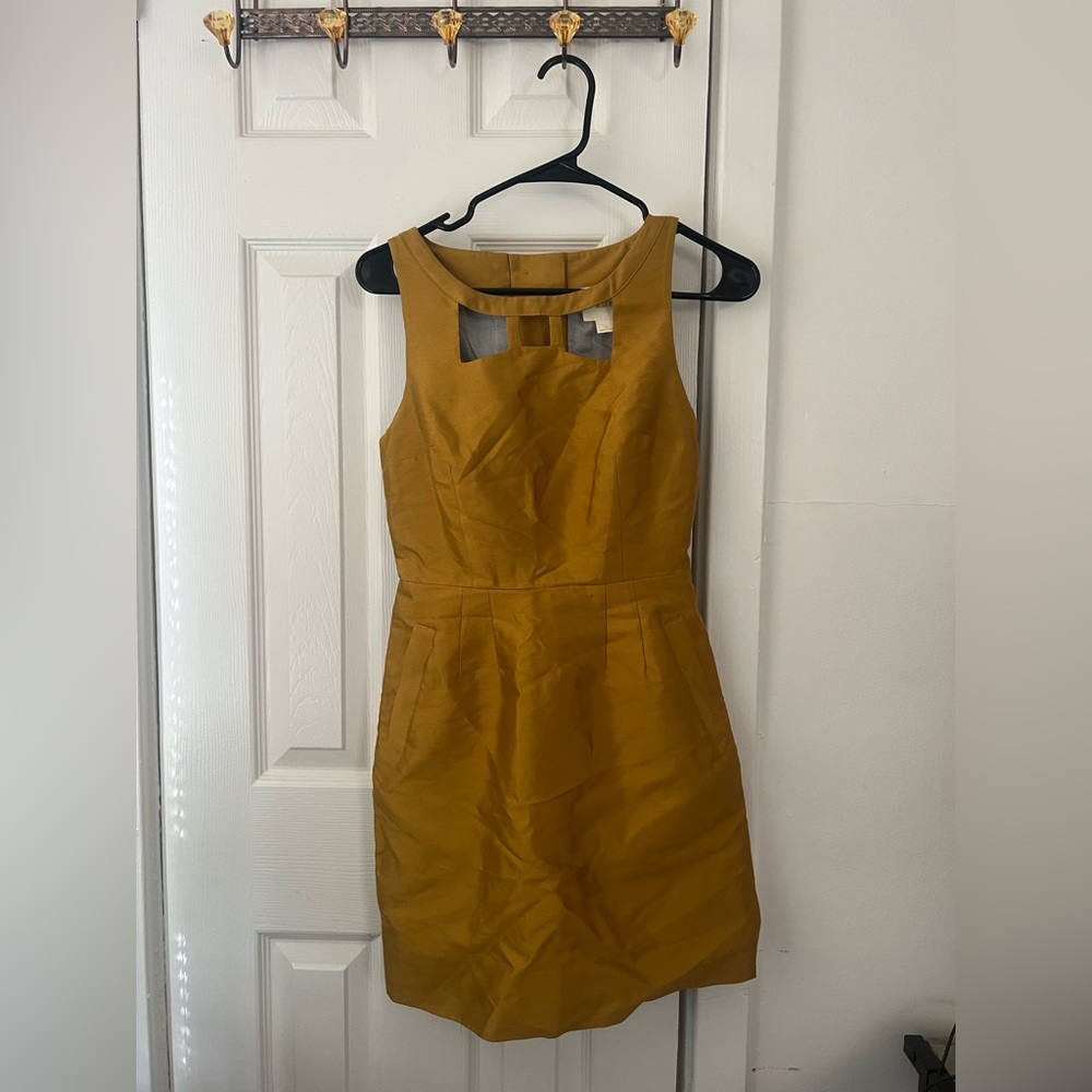 Anthropologie Maeve gold dress